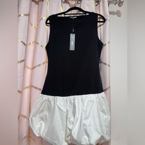 Fashion Nova Black and White Mini Dress